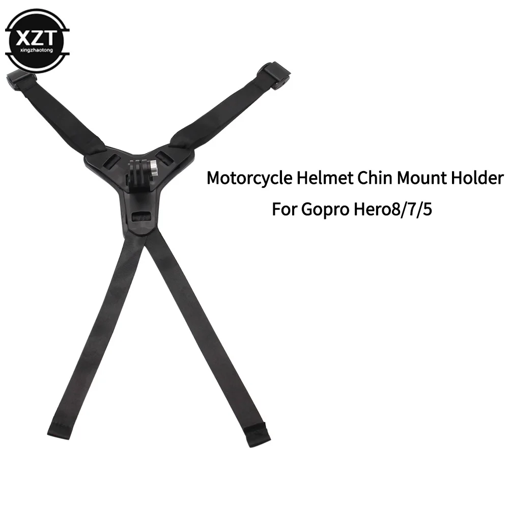 Soporte de montaje de barbilla de casco de cara completa para GoPro Hero 5/7/8, soporte de cámara de deportes de acción, accesorio de cámara de motocicleta