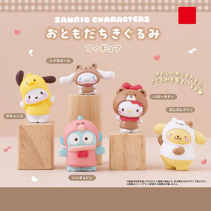 

Kawaii Sanrio Anime Kuromi Cinnamoroll Hello Kitty pochacco pom pom purin Action Figure Toys Desktop Decoration Birthday Gift
