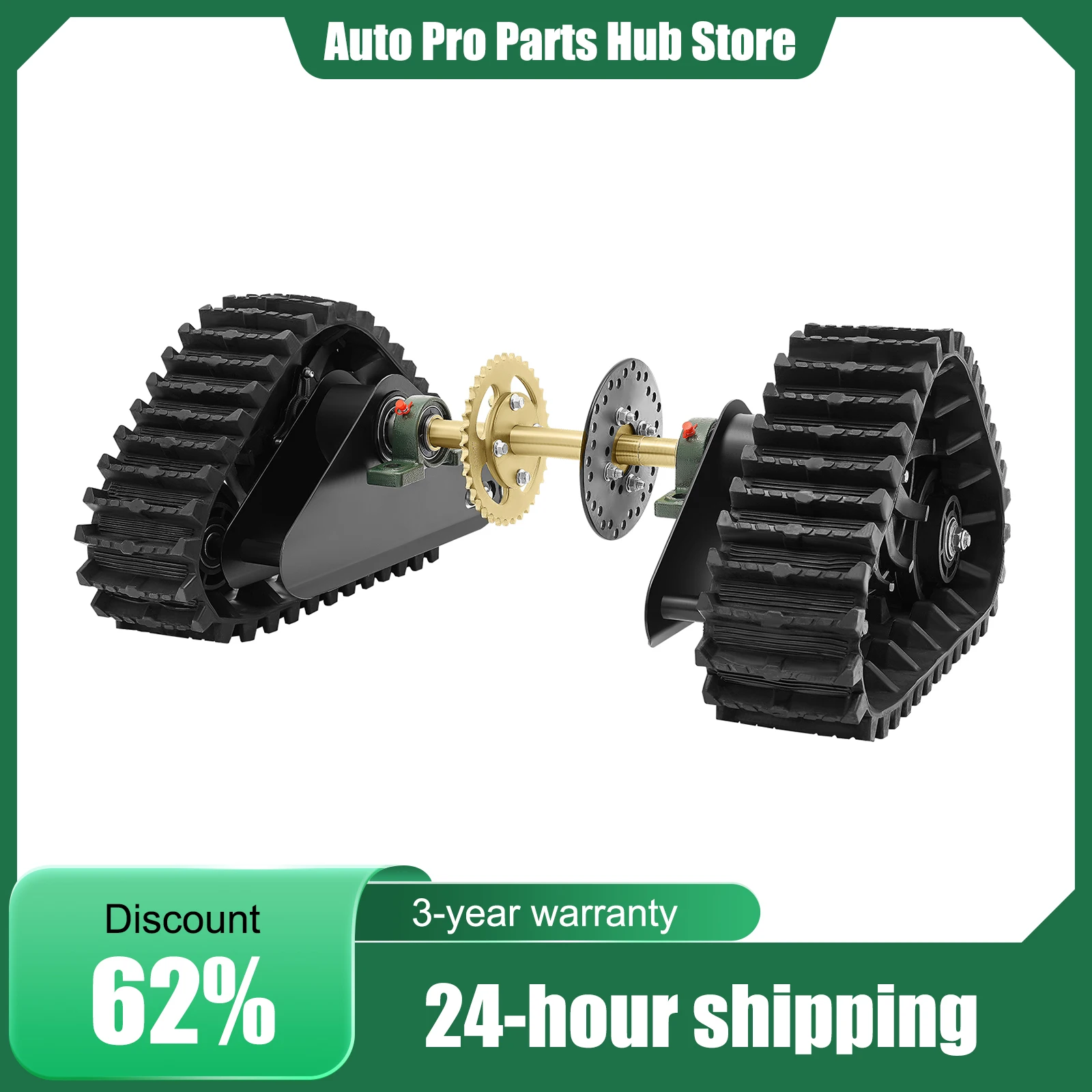 

ATV Rear Axle Track Kit Assembly, Rear Wheel For gasoline motor Snow Sand Track Quad Go kart Snowmobile Lawn Mower