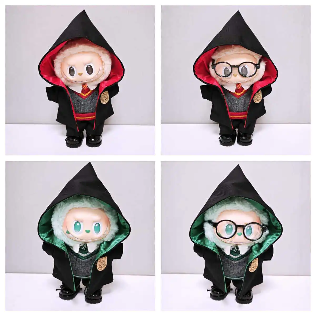 Clothes For Labubu Cool Magic Academy Hooded Cape Set Clothing Accessories Suitable For 15 Cm 17 Cm 1st To 3rd Generation Dolls