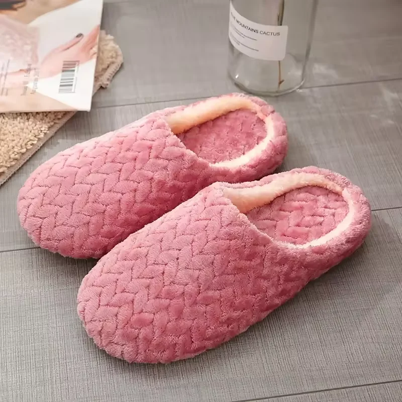 Unisex pluizige huispantoffels Zacht lichtgewicht antislip Comfortabele binnenslippers voor de herfst en winter