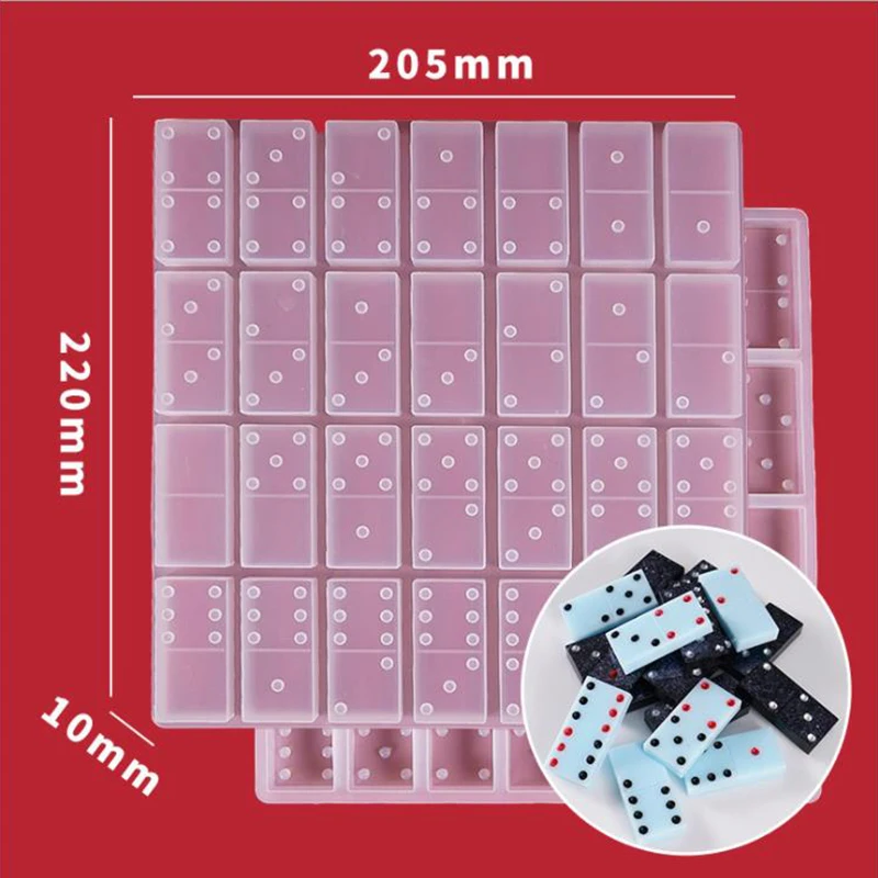 1 Pc Silicone Dominoes Game Toy Making Mold DIY Mould Resin Epoxy Craft Casting Tools