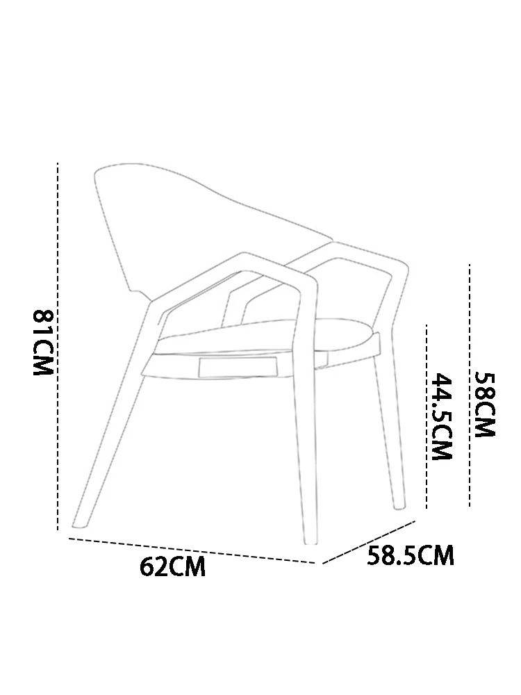 Luxury Dining Chairs Modern Minimalist Armchair Portable Living Room Single Person Chair with Backrest Home Kitchen Furnitures image 6