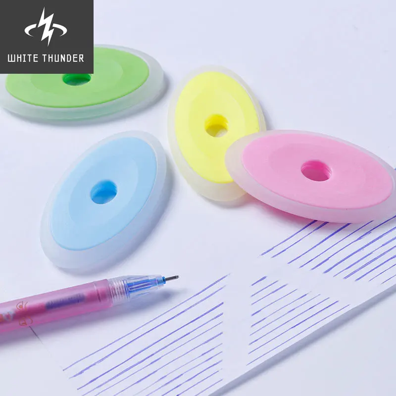 

6Pcs/Set Neutral Erasable Pen Special Rubber Color Oval Eraser for Erasable Gel Pen Correction Supplies School Office Stationery