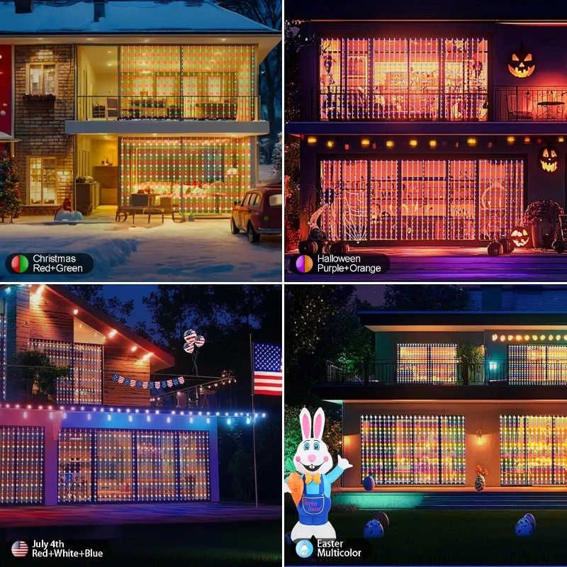 USB Led Smart Curtain Light App Control RGB Fairy Light DIY Picture String Lamp Party Window Curtain Bedroom Christma Decoration