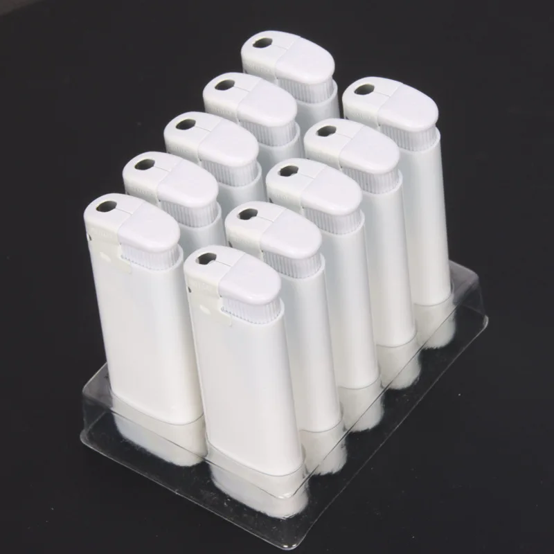 

New Pure White Thick Explosion-proof Disposable Open Flame Lighter, Durable Plastic Men's Smoking Accessories, Cigarette Lighter