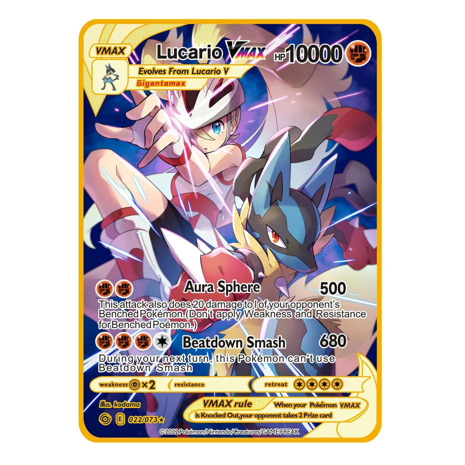 2026 NIEUWE Pokémon Metalen Kaart 10000 Punten Arceus Charizard Superkaart Gouden Engelse Mewtwo Vmax GX EX Anime Collectiekaart Cadeau