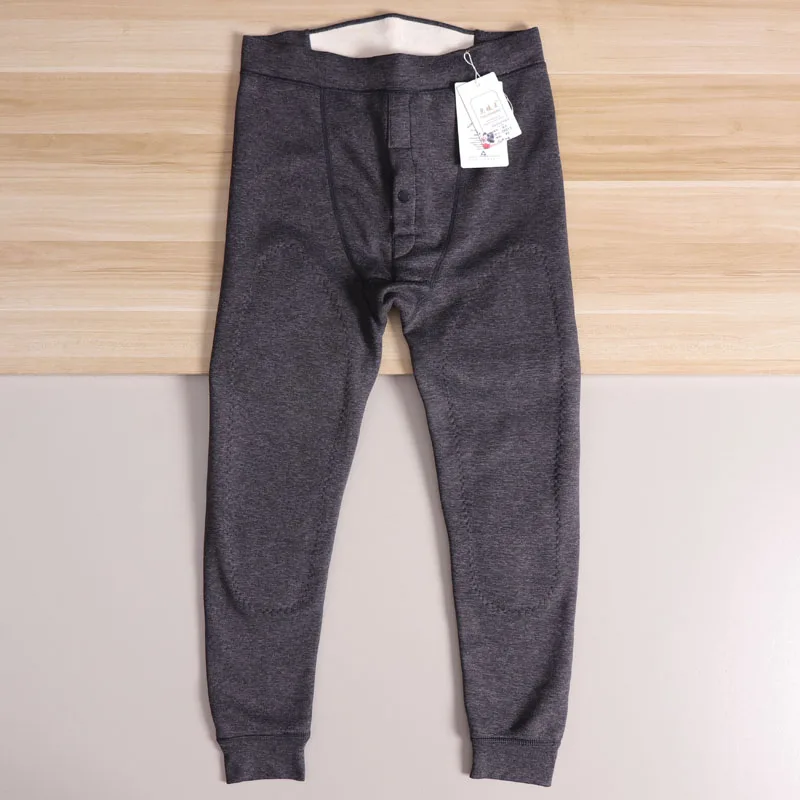 

Men's Thickened Fleece Lined Warm Pants Slim Fit Winter Underwear Tight Base Layer Pants Cold Resistant Velvet Cotton Pants
