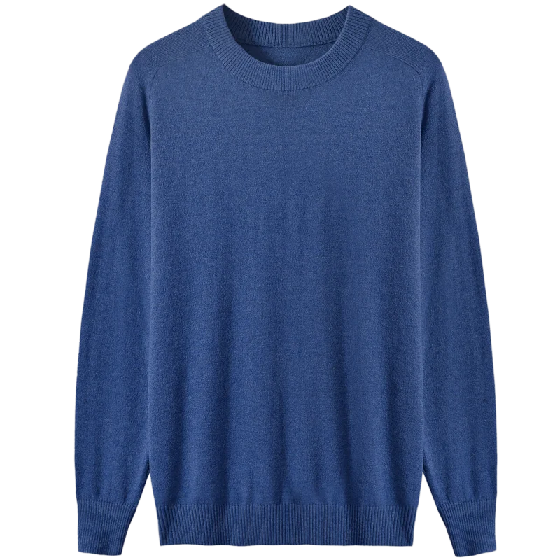 Slim Fit Crewneck Sweaters for Men | Lightweight Breathable Mens Sweater | Soft Fitted Crewneck Pullover for Men