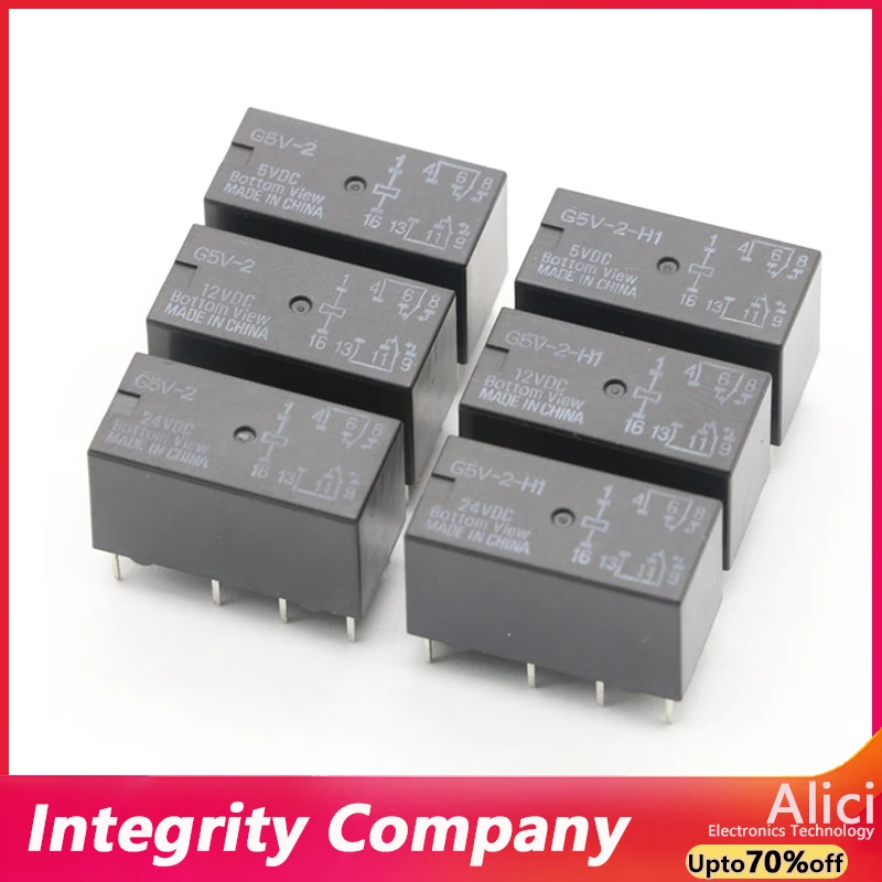 5/10PCSG5V-2-H1-12V G5V-2-5VDC G5V-2-12VDC G5V-2-24VDC اثنين مفتوحة اثنين مغلقة 2A 8PIN جديد أصيلة الأصلي إشارة التتابع ل اومرون #2
