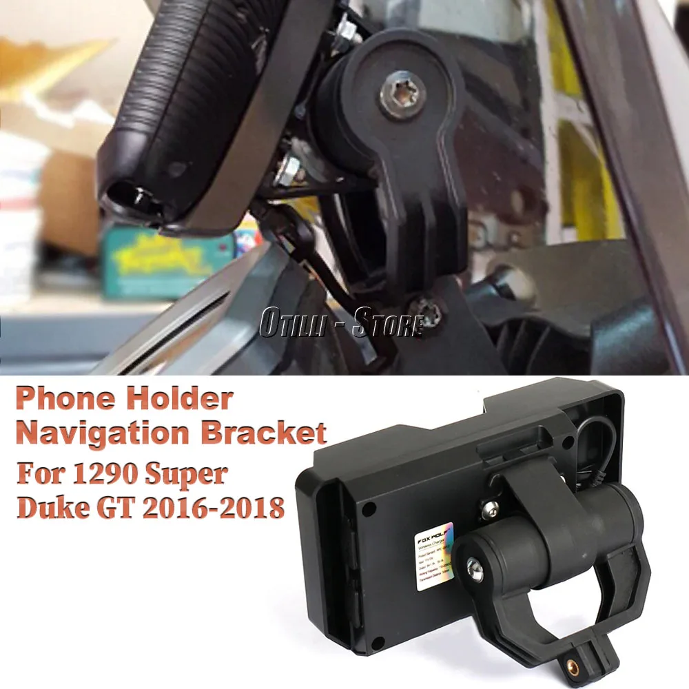 For 1290 Super Duke GT Fit 1290 SUPERDUKE GT Motorcycle GPS Mount Phone Holder Navigation Bracket Phone Bracket 2016-2018