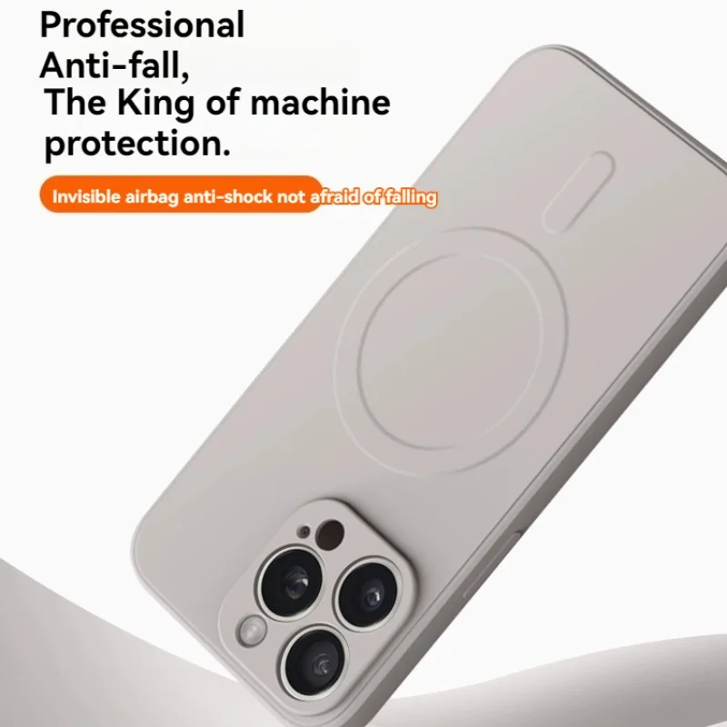 Luxury Magsafe Wireless Charging Phone Case for iphone 15 14 13 12 11 pro max plus Camera protection Magnetic Ring cover