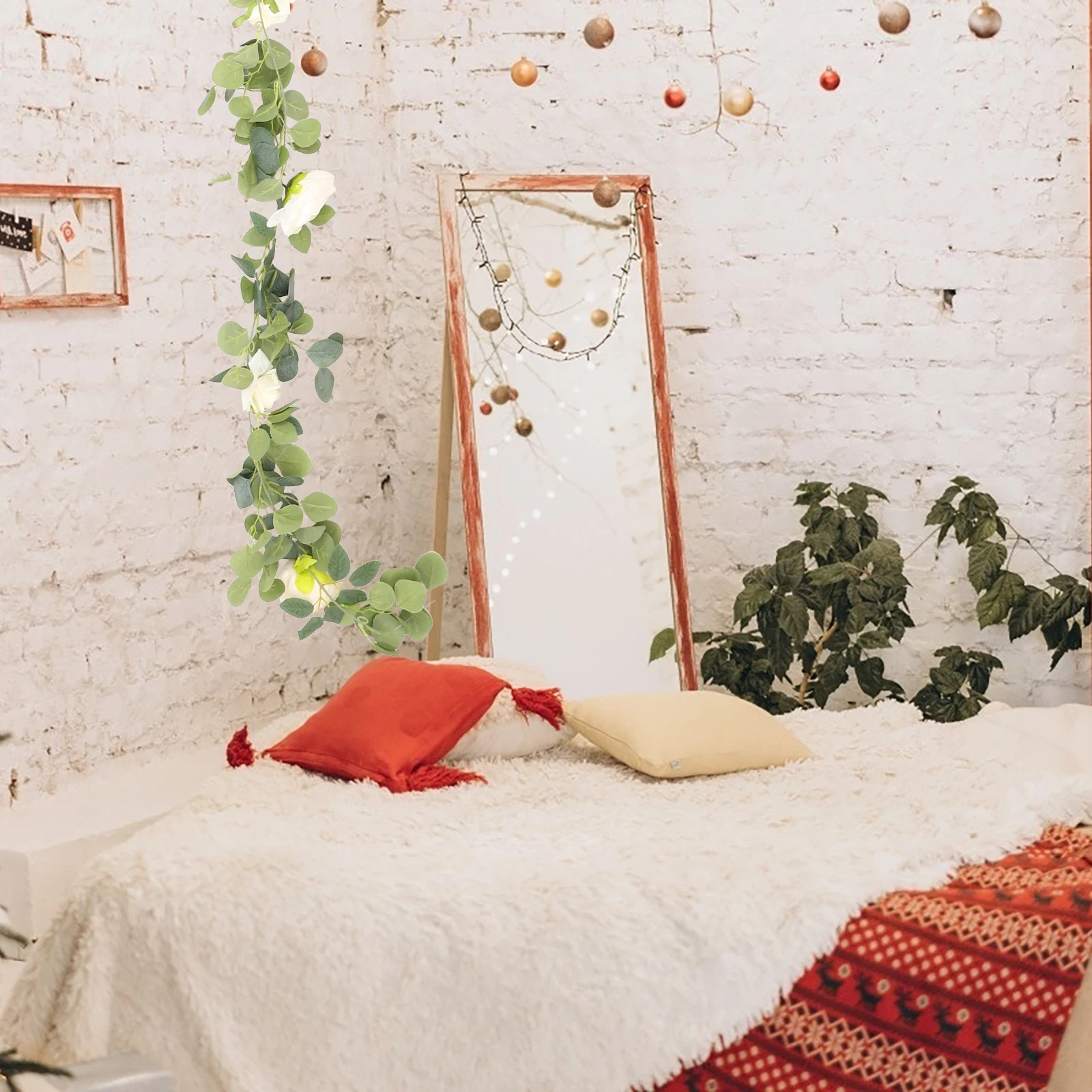 

Simulation Eucalyptus Rattan Artificial Flower Decor Valentine Wreath Accessory Hanging Decor PARTY Decoration