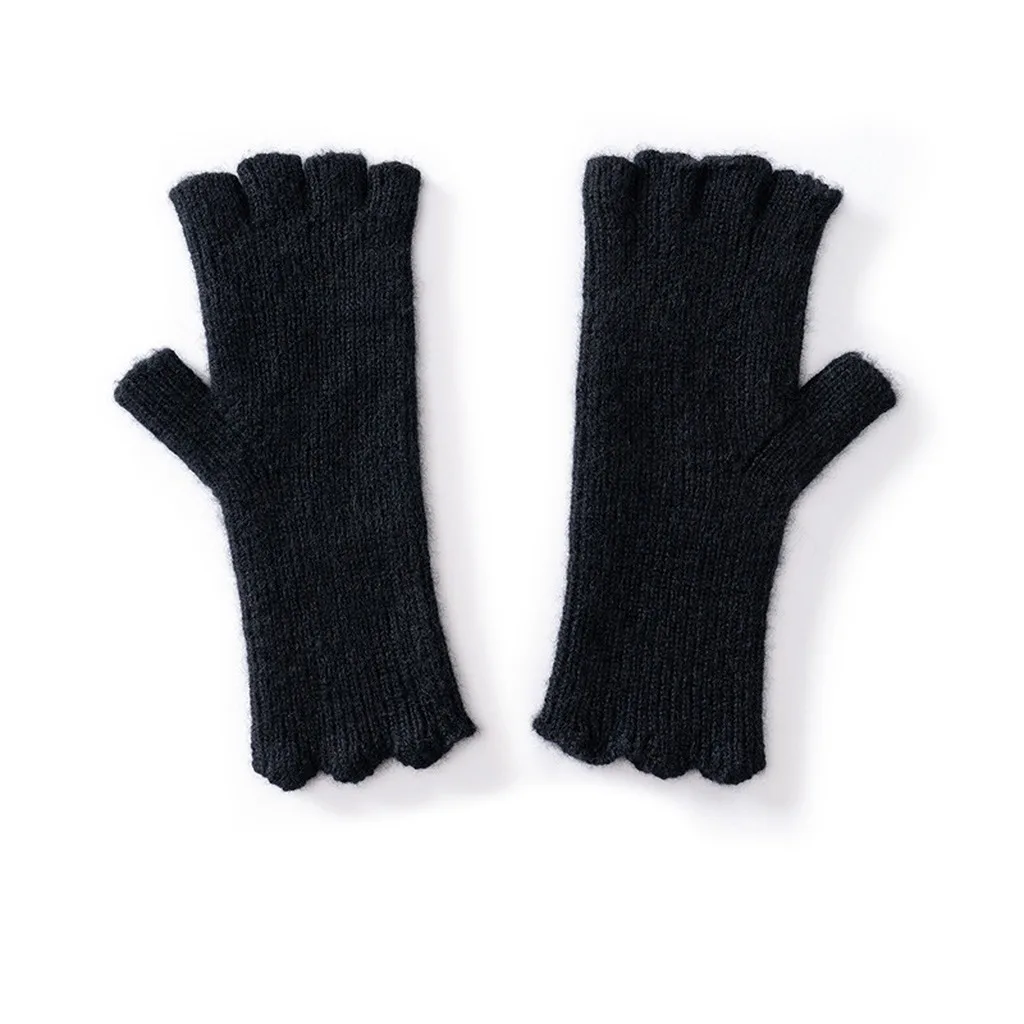Half Finger Gloves Knitted Knitted Gloves Thermal Gloves Comfortable For Studying Casual Business