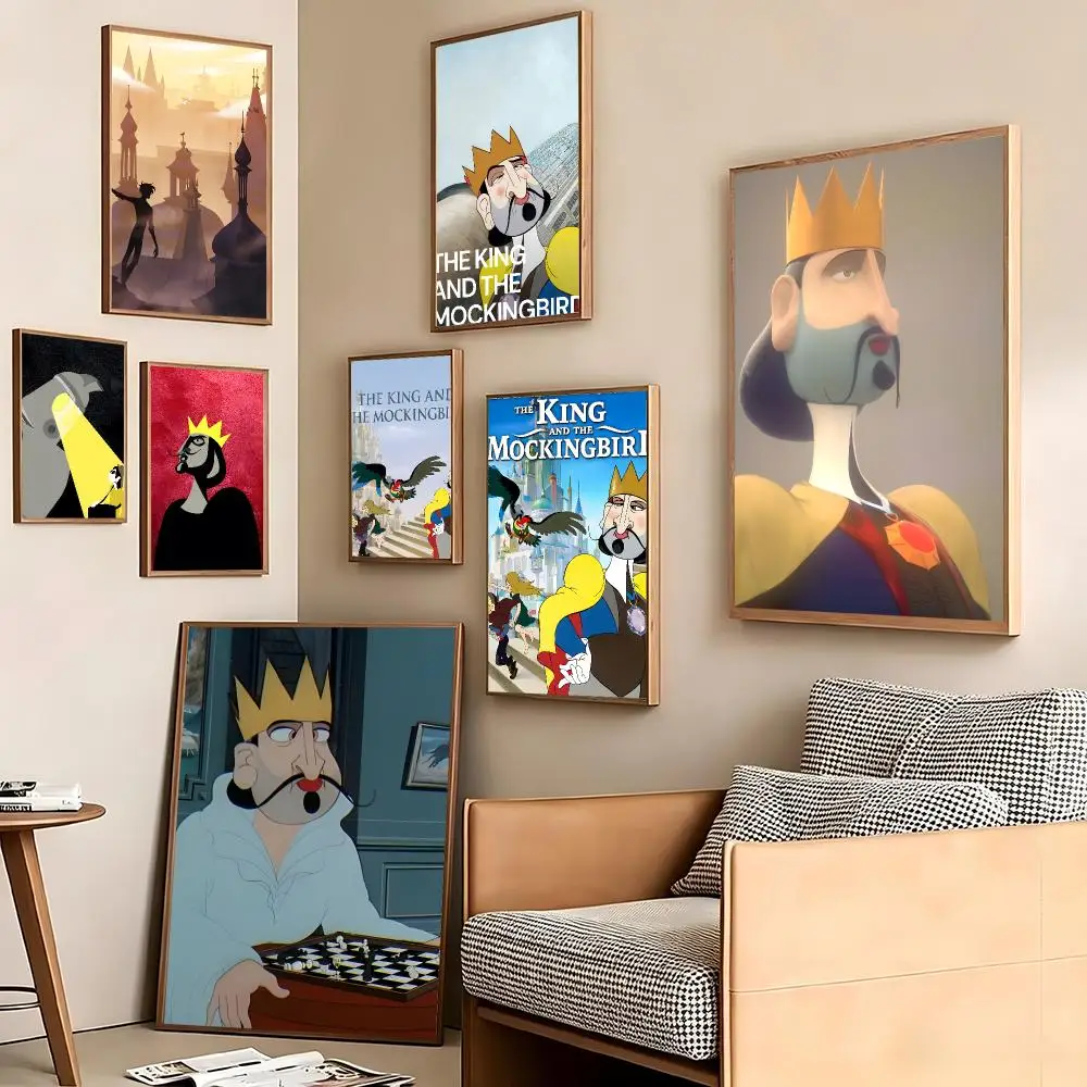 Cartoon T-The King and the Mockingbird Poster Pegatina artistica HD autoadhesiva impermeable para salon dormitorio