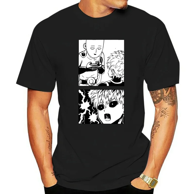 One Punch Man Saitama And Genos Manga White T-Shirt Fubuki Caped Baldy S-6Xl High Quality Tee Shirt