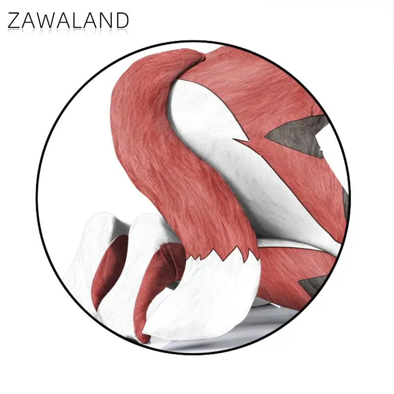 Zawaland Halloween 3D Fox tekstura drukowane zwierząt przebranie na karnawał body z ogonem stroje dla dorosłych kombinezony Catsuit Zentai garnitury