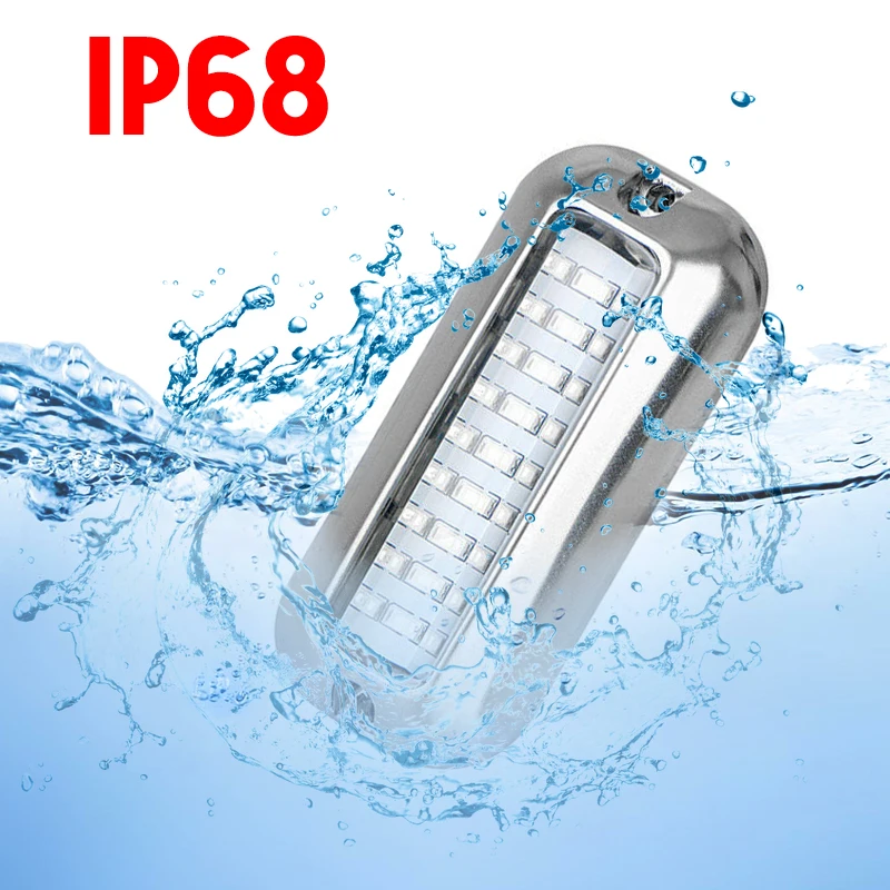 27LED Red Underwater Light 10-30V 5.4W IP68 Marine Yacht Boat Swimming Pool Light 2Pcs`