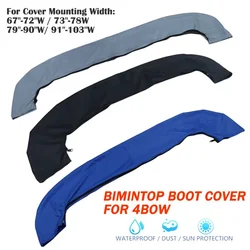 Cubierta superior para maletero Bimini de 4 arco 600D, cubierta para barco yate sin marco con cremallera, cubierta impermeable Anti UV a prueba de polvo, accesorios marinos