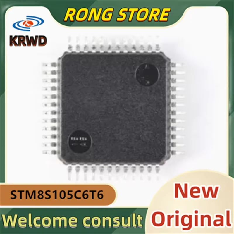 5 قطعة STM8S105 C6T6 جديدة ومبتكرة رقاقة IC STM8S105C6T6 STM8S105 LQFP-48 16MHz/32KB فلاش/8 بت متحكم-MC