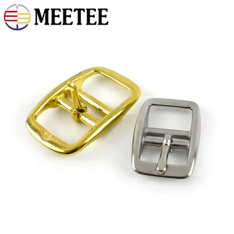 2/5Pcs 13-26mm Stainless Steel Pure Copper Belt Buckle Metal Pin Buckles Bags Strap Adjustment Hook DIY Decor Sliders Accessory