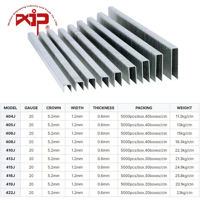 Staples Sofa Pins Framing Tacke Galvanized Carbon Steel U Shaped Nail for Stapler Gun Furniture Cabinet Woodworking Customized