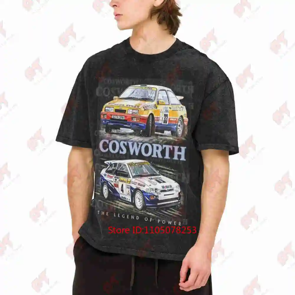 Cosworth Sierra Escort Vintage Washed Tee Pure Cotton T-Shirt