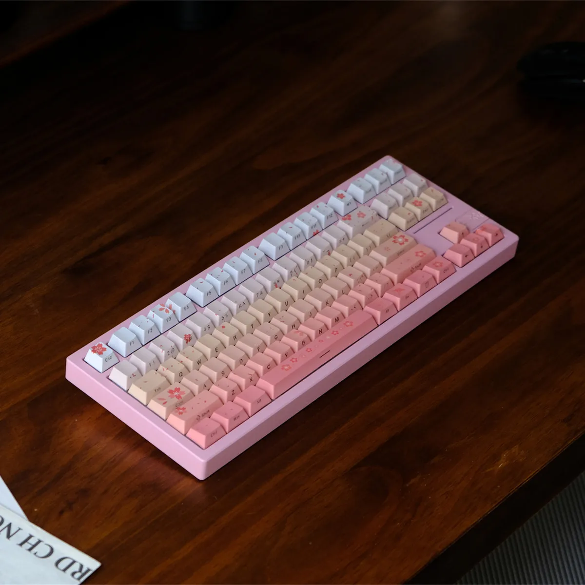 Keycap side engraved transparent keycap PBT original height, thermal sublimation, mechanical keyboard cap wooting