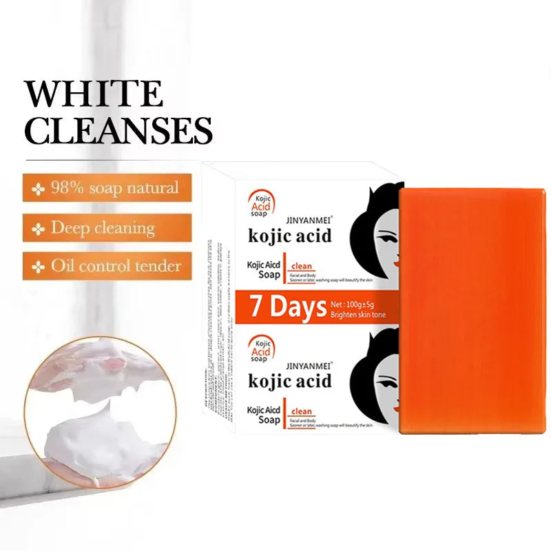 Handmade Whitening Soap Skin Care Deep Cleaning Moisturizing Cleansing Essential Temperate Soap Brighten Skin Kojic Acid Soap