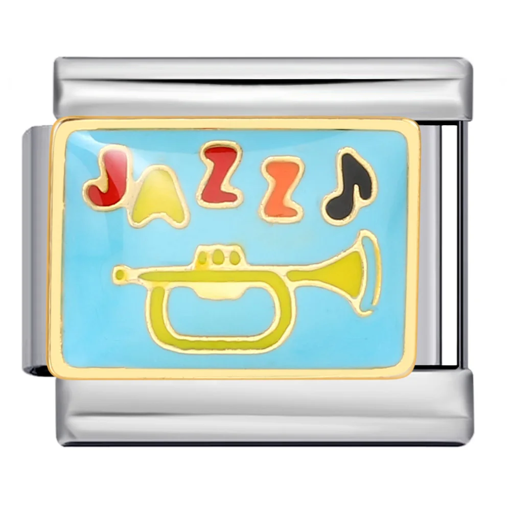 رابط سحر إيطالي على شكل قلب يغني موسيقى الحفلات الرومانسية Y2K يناسب سوار من الفولاذ المقاوم للصدأ بعرض 9 ملم مجوهرات يدوية الصنع للنساء والرجال - 3