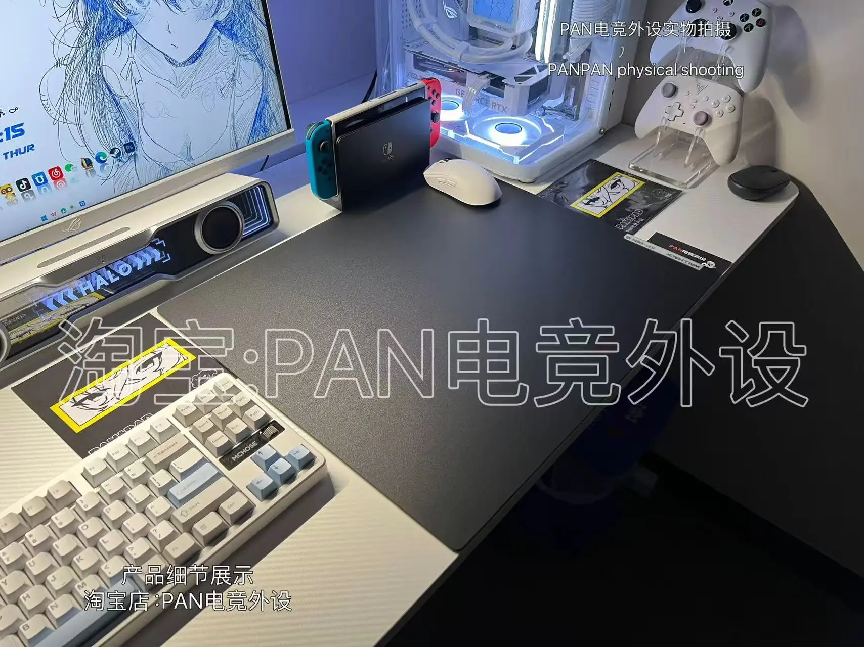 WALLHACK SP004 لوحة ماوس زجاجية للألعاب FPS طبعة من الزجاج المقسى لوحة ماوس ناعمة مخصصة هدية لوحة ماوس رائعة