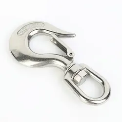Heavy Duty 0.15-1.5T WLL 304 Stainless Steel Eye Swivel Snap Cargo Hook with Grab Latch