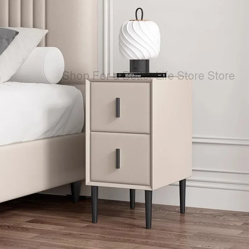 

White Bedside Bedroom Console Nightstands Storage Indoor Mute Modern Kids Chest Table Removable Table De Chevet Wooden Decor