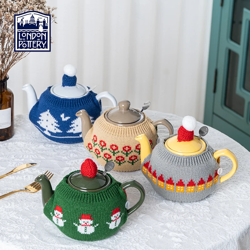 London Pottery Teapot Knit Cover 80% Wool Knit Cover kettle fabric cover tea cozy for 1200ml teapot cover teapot decoration