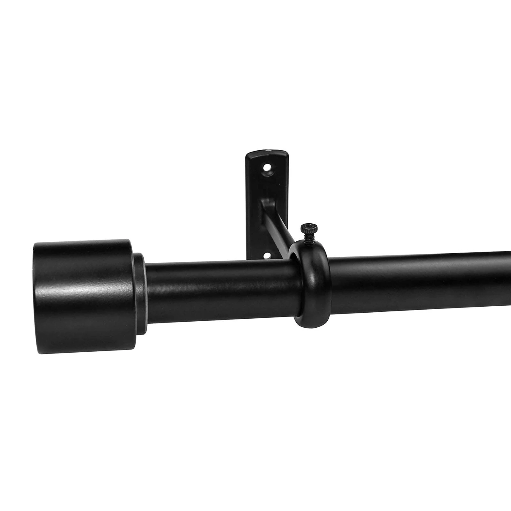 Ceiling Mounted Curtain Rod Brackets, Heavy Duty Ceiling Bracket For 1 Inch Curtain Rod Holder(Set Of 8, Black)-B61B