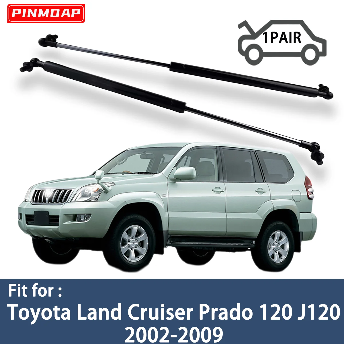 Barra de mola de suporte de gás para capô dianteiro oe 5345069055 5344069055 para toyota land cruiser prado 120 j120 2002-2009 haste de suporte de elevação do capô