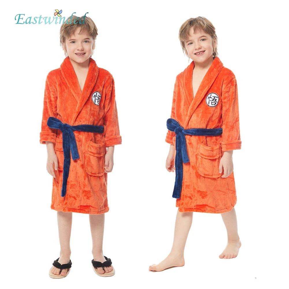 غوكو تأثيري الطفل لينة البشكير أنيمي بطل السوبر Disfraz زي تمويه الخيال الفانيلا منامة كيمونو المنزل ملابس تنكرية