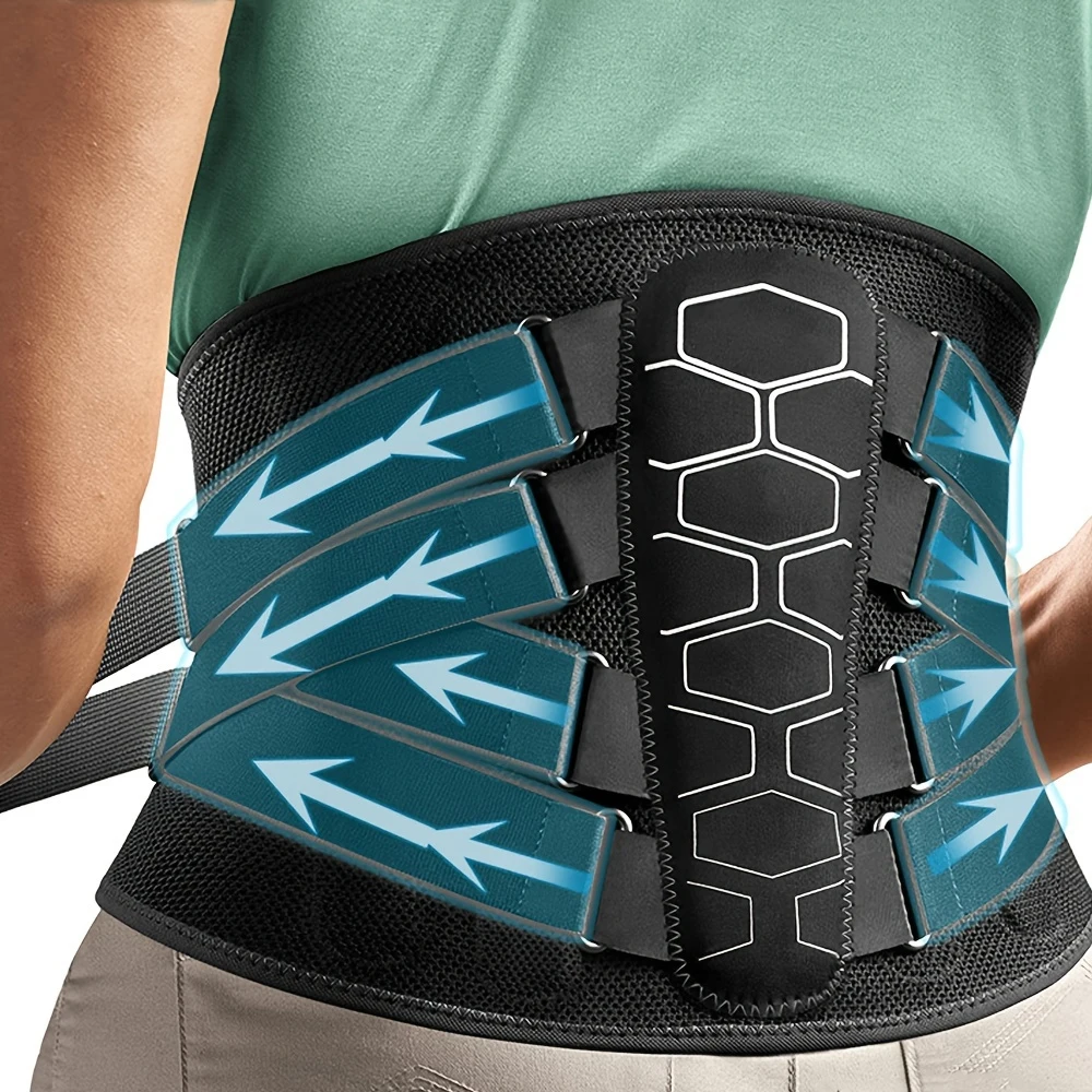 

1PCS Women's Adjustable Bionic Back Brace for Herniated Dis- Breathable Mesh Lumbar Support Belt with Ergonomic Pad for Sciatica