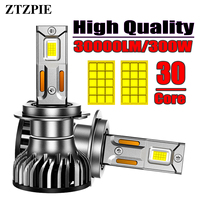 ZTZPIE Super Bright 6000K HB3 HB4 9005 9006 H1 H4 H11 Bulb Canbus Lamp 30 PCS CSP 9985 Car H7 LED Headlight Light 300W 30000LM