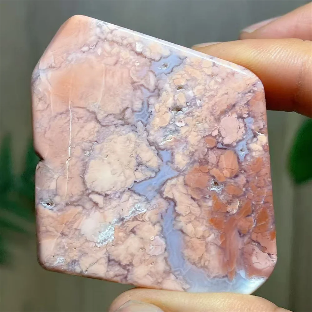 

Pink Flower Agate Free Form Druzy Crystal Natural Gemstone Feng Shui Stone Quartz Energy Mineral Mineral Home Decoration