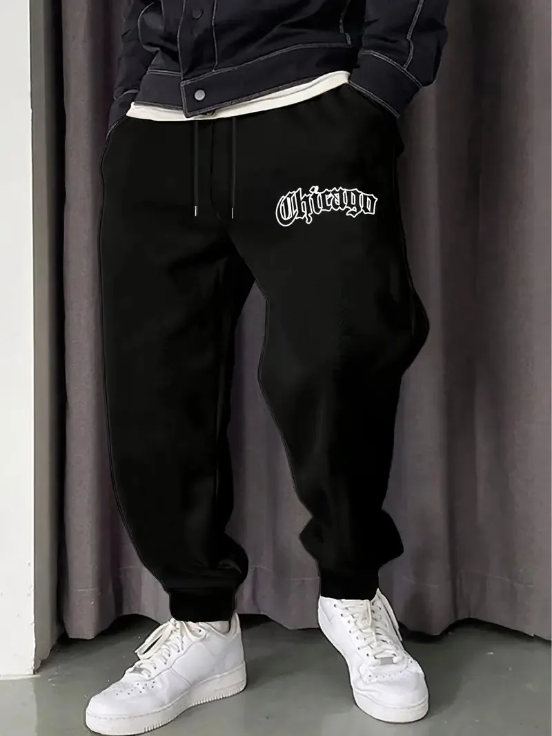 

The new men's trousers for Spring and Autumn 2025 are comfortable soft casual and fashionable with letter prints