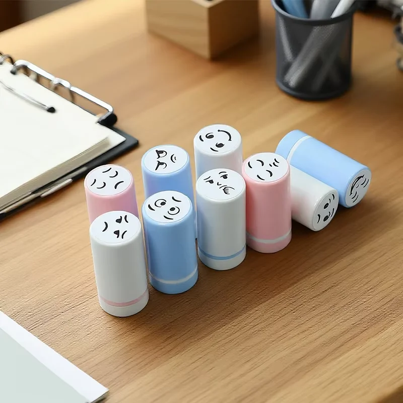 

Expression stamp, face stamp, creative decorative stamp, round stamp, for mood illustration, notebook, calendar decoration