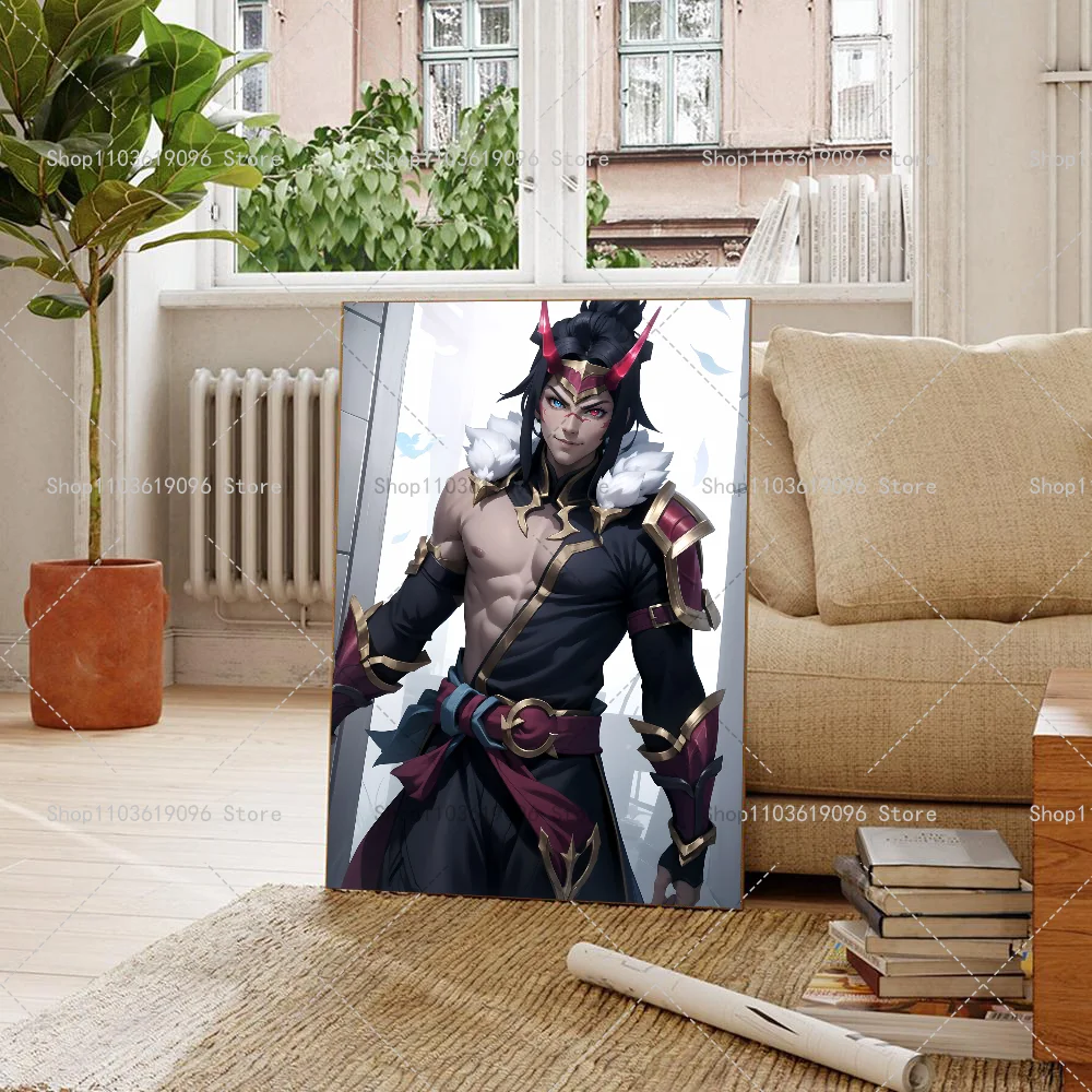 1pc League Of Legends S-Shieda K-Kayn Self-adhesive Art Poster Waterproof Paper Sticker Coffee House Bar Room Wall Decor