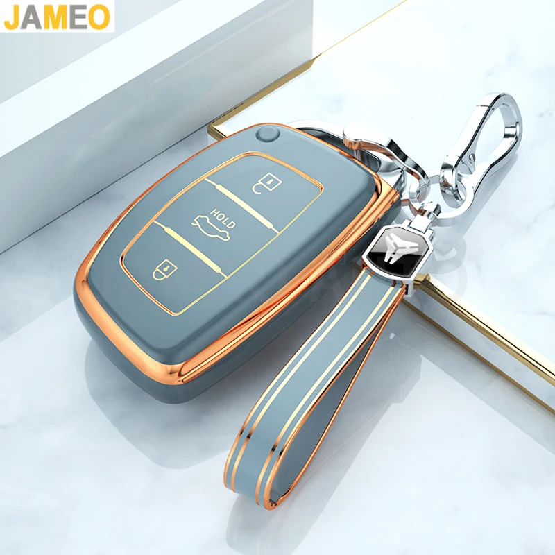 

Чехол для автомобильного ключа из TPU с 3 кнопками для Hyundai Avante, Sonata, Santa Fe 2015, 2017, 2018, Tucson 2017, 2018, Elantra, Azera 2018, Creta