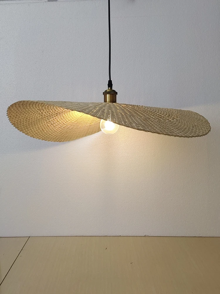 Retro Bamboo Loft The Kitchen lampada a sospensione Home Decor Design lampade a sospensione vimini Rattan apparecchio sospensione soggiorno