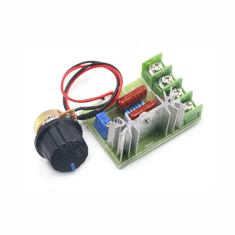 AC 220V 2000W High Power SCR Voltage Regulator Dimming Dimmers Motor Speed Controller Governor Module W/ Potentiometer