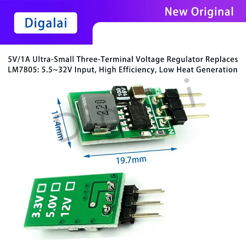 Ultra‑Small Three‑Terminal Voltage Regulator 5V 1A 5.5‑32V Input High Efficiency Low Heat Replace LM7805 SMD Chip