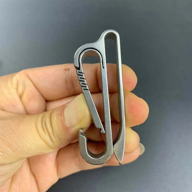 Titanium EDC Key Holder for Men Lightweight Anti-Rust Belt Loop Clip Organizer Perfect Gift for Outdoor Enthusiasts
