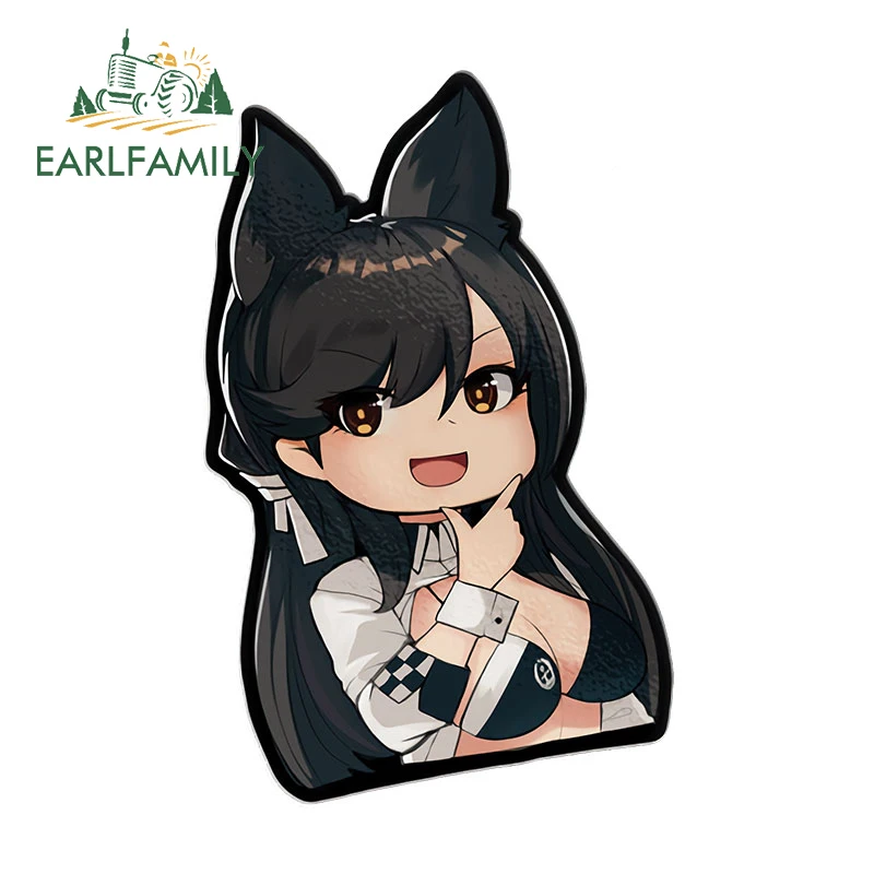 

EARLFAMILY Atago Car Stickers Fashionable Cute Decals Scratch-Proof Laptop Rearview Mirror Refrigerator Decor Car Styling