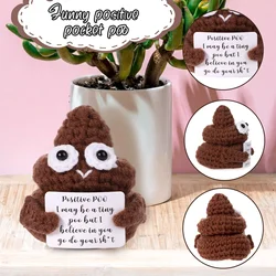 Ipc Mini Funny Positive Knitted Poop Doll Creative Cute Inspirational Poo Doll for Birthday Gifts Party Decoration Encouragement